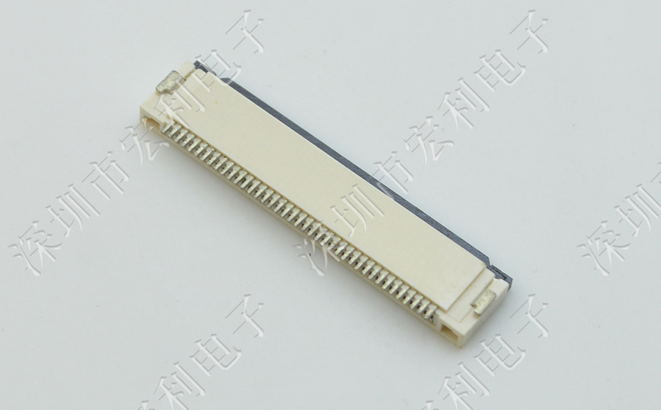 男人吃奶摸下挵进去啪啪麻豆丨FFC/FPC软排线连接器 FPC插座 间距0.5mm-64p H2.0翻盖下接