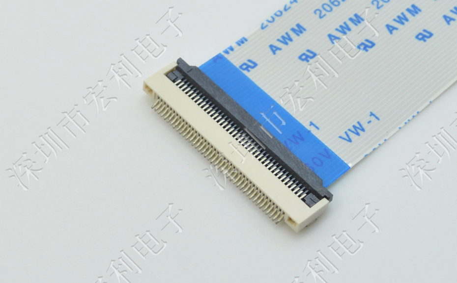 男人吃奶摸下挵进去啪啪麻豆丨FFC/FPC软排线连接器 FPC插座 间距0.5mm-64p H2.0翻盖下接