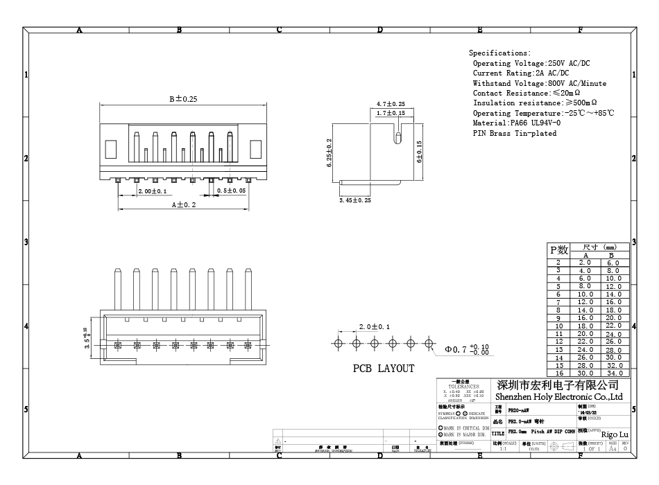 PH2.0-4AW 弯针 2.0mm 接线端子 4Pin 弯脚 插针,男人吃奶摸下挵进去啪啪麻豆